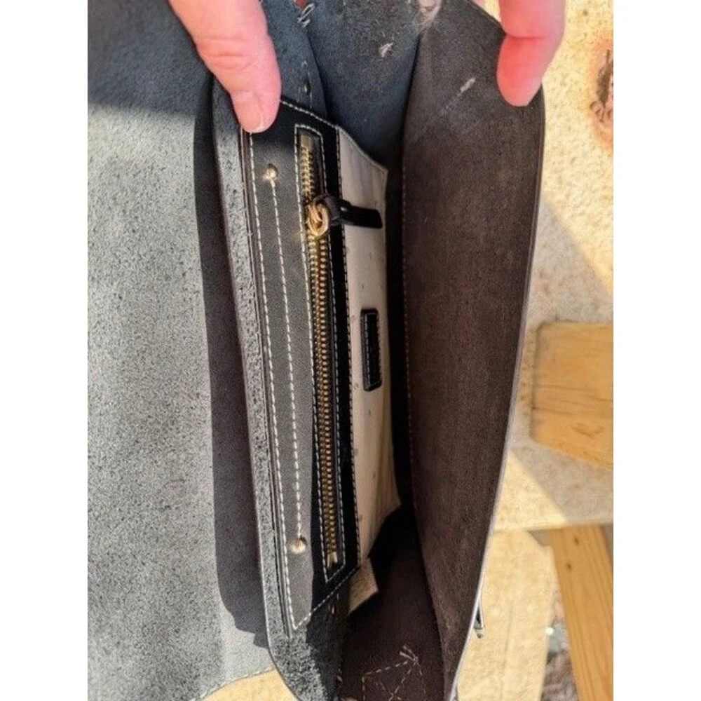 Kate Spade New York Scout Essex Black Leather Crossbody Messenger Bag Purse - Picture 7 of 9